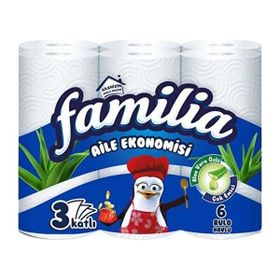 Familia Aloe Vera Özlü 6'lı Kağıt Havlu (3 adet)