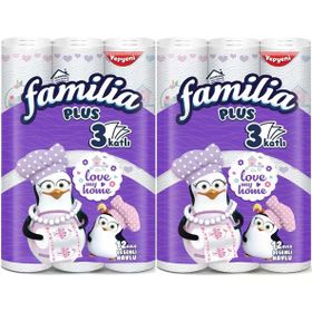 Familia Kağıt Havlu Plus Love My Home Desenli, 12'li Rulo