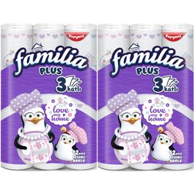 Familia Kağıt Havlu Plus Love My Home Desenli, 12'li Rulo