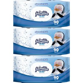 Familia Mineralin İyiliği 3x90 Yaprak Islak Havlu Mendil