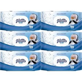 Familia Mineralin İyiliği 6x90 Yaprak Islak Havlu Mendil