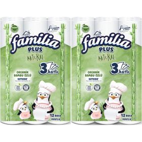 Familia Natural Organik Bambu Özlü 3 Katlı 12'li Kağıt Havlu