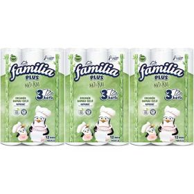 Familia Natural Organik Bambu Özlü 3 Katlı 12'li Kağıt Havlu