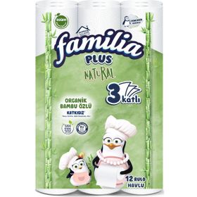 Familia Natural Organik Bambu Özlü 3 Katlı 12'li Kağıt Havlu