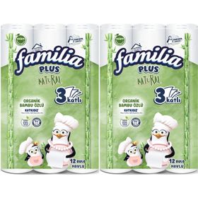 Familia Natural Organik Bambu Özlü 3 Katlı 12'li Kağıt Havlu