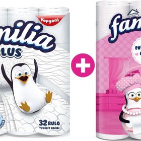 Familia Plus 12x32'li Çoklu Paket Tuvalet Kağıdı