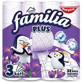Familia Plus 3 Katlı 32 Li Paket Sihirli Çiçekler Parfümlü Tuvalet Kağıdı