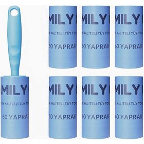 Family Co. 1 Rulo 6 Yedek Her Biri 60 Yaprak Tüy Toplayıcı Rulo