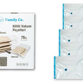 Family Co. 5 Parça 50x70 2.60x80 2.80x100 1 Vakumlu Hurç Poşet Setleri