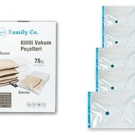 Family Co. 5 Parça 50x70 2.60x80 2.80x100 1 Vakumlu Hurç Poşet Setleri