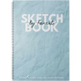Fanart 120 gr Spiralli 50 Yaprak Academy Sketch Book A4 Turkuaz Eskiz Defteri