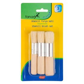 Fanart 3'lü Paket Stencil Fırça Seti