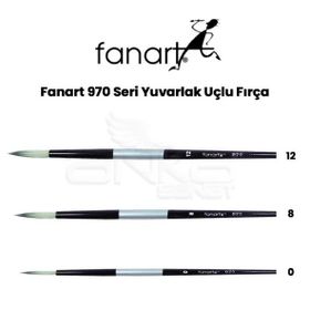 Fanart 970 No:0 Studio Silver Seri Yuvarlak Uçlu Fırça