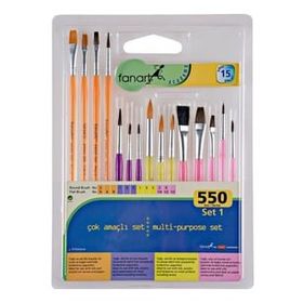 Fanart Academy 550 15'li Seri Fırça Seti