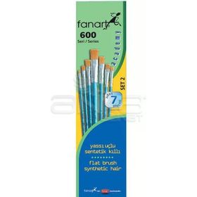 Fanart Academy No:2 7'li Seri 600 Yassı Uçlu Fırça Seti
