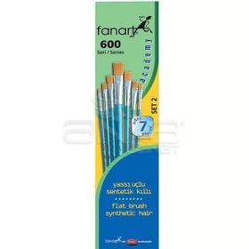 Fanart Academy No:2 7'li Seri 600 Yassı Uçlu Fırça Seti