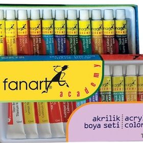 Fanart F-2000.S12 Academy Tüp 12'li 12 ml Akrilik Boya