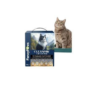 Fancy Paws Cleam Paw Grey Aktif Karbonlu Bentonit 10 lt Kedi Kumu