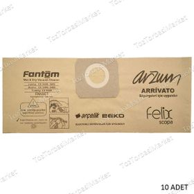Fantom 102407594 Jumbo 4600 10 Adet Uyumlu Süpürge Toz Torbası