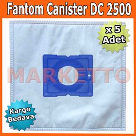 Fantom Canister DC 2500 5 Adet Uyumlu Süpürge Toz Torbası