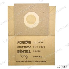 Fantom DC 4300 4 Çeker 10 Adet Uyumlu Süpürge Toz Torbası