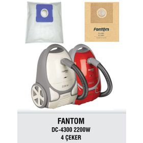 Fantom DC 4300 4 Çeker 10 Adet Uyumlu Süpürge Toz Torbası