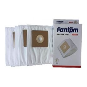 Fantom DC2500 DC 2500 Kumaş Bez 3 Katlı Fantom 5 Adet Uyumlu Süpürge Toz Torbası