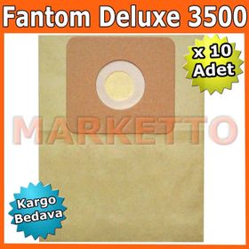 Fantom Deluxe 3500 Kağıt 10lu Uyumlu Süpürge Toz Torbası
