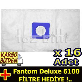 Fantom Deluxe 6100 Uyumlu Süpürge Toz Torbası