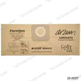 Fantom Jumbo CC 5400 10 Adet Uyumlu Süpürge Toz Torbası