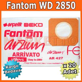 Fantom Master WD 2850 Kağıt 20 Adet Uyumlu Süpürge Toz Torbası