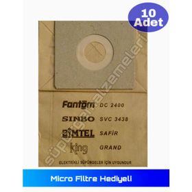 Fantom Misty DC-4200 10 Adet Süpürge Toz Torbası