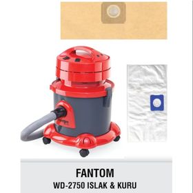 Fantom WD 2750 Islak Kuru Bez 5 Adet Uyumlu Süpürge Toz Torbası