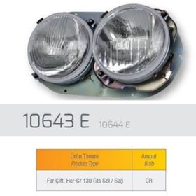 Farba 10644E R12 GTS-TX Çift Çerçeveli Sağ Far