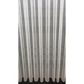 Farbateks Yatay Çizgili 2 Kat Pileli Beyaz 180x250 cm Tül Perde