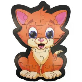Farbu Oyuncak 19 Parça Ahşap Kedi Puzzle