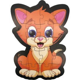Farbu Oyuncak 19 Parça Ahşap Kedi Puzzle