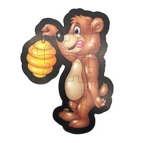 Farbu Oyuncak Ahşap Ayı Puzzle 13 Parça Arka Yüzü Hikayeli Yapboz