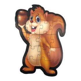 Farbu Oyuncak Ahşap Sincap 18 Parça Arka Yüzü Hikayeli Puzzle