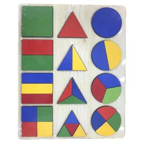 Farbu Oyuncak FBP06 Renkli Şekiller 30 Parça Eğitici Ahşap Puzzle