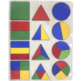 Farbu Oyuncak FBP06 Renkli Şekiller 30 Parça Eğitici Ahşap Puzzle