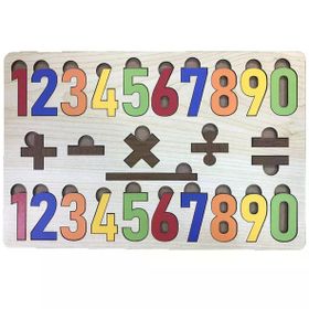Farbu Oyuncak FBP12 Renkli Sayılar İşlemler 27 Parça Eğitici Ahşap Puzzle