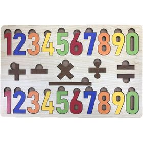 Farbu Oyuncak FBP12 Renkli Sayılar İşlemler 27 Parça Eğitici Ahşap Puzzle