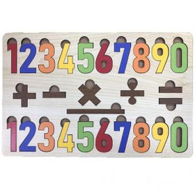 Farbu Oyuncak FBP12 Renkli Sayılar İşlemler 27 Parça Eğitici Ahşap Puzzle
