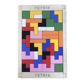 Farbu Oyuncak FBP13 Renkli Tetris 40 Parça Eğitici Ahşap Puzzle