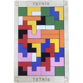 Farbu Oyuncak FBP13 Renkli Tetris 40 Parça Eğitici Ahşap Puzzle