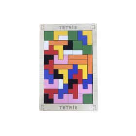 Farbu Oyuncak FBP13 Renkli Tetris 40 Parça Eğitici Ahşap Puzzle