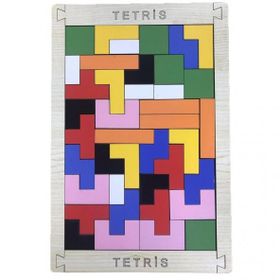 Farbu Oyuncak FBP13 Renkli Tetris 40 Parça Eğitici Ahşap Puzzle