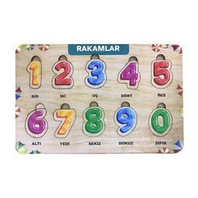 Farbu Oyuncak FBP14 Renkli Rakamlar 10 Parça Eğitici Ahşap Puzzle
