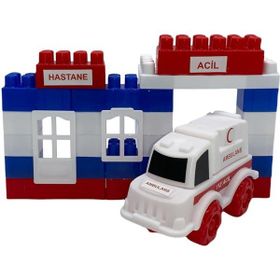 Farbu Oyuncak Lego 40 Parça Hastane Yapı Blokları Seti